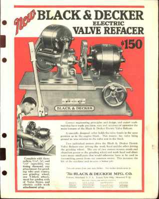 Black & Decker Electric Valve Refacer 1925 ad
