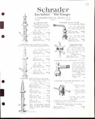 Schrader Tire Valves & Tools 1925 great ad