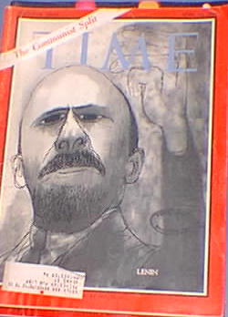 Time Magazine Sketch of Lenin April 24, 1964