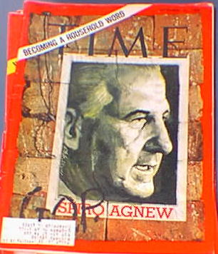 Time Magazine Spiro Agnew Sept. 20 1968 Time Magazine Spiro Agnew Sept. 20 1968