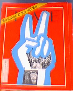 Time Magazine Peace Fingers Oct. 17, 1969