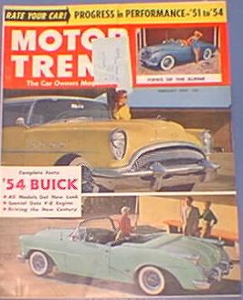 Motor Trend Magazine '54 Buick Skylark Feb 54 Motor Trend Magazine '54 Buick Skylark Feb 54