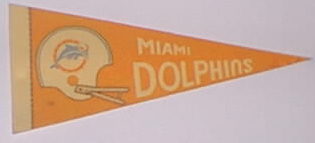 1970's Miami Dolphin pennant